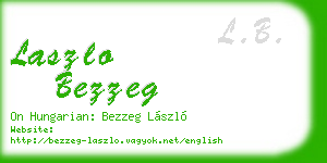laszlo bezzeg business card